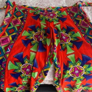 Vibrant Geometric Panama Pants